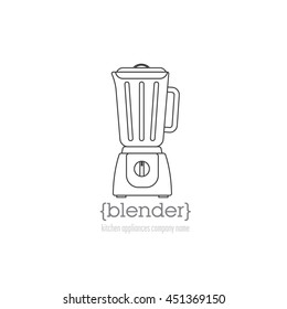 Page template with a logo kitchen appliances. Logo blender with space for company name.