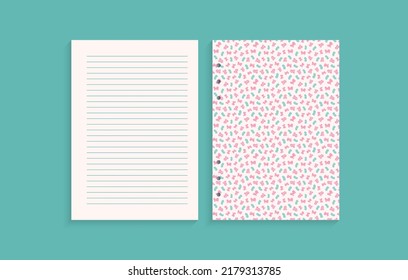 Page template for planning or notes, notepad template, 	fancy forms
