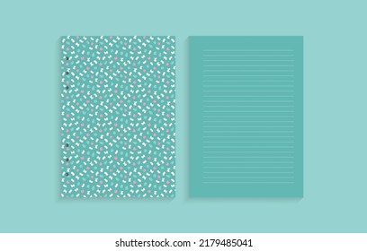 Page template for planning or notes, notepad template, 	rounded figures
