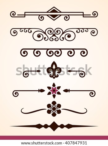 Page and text dividers and decoration elements