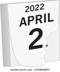 page torn wall calendar april 2