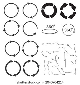 Page Turn Or Back Arrow Flat Vector Set