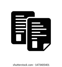 Page vector black icon