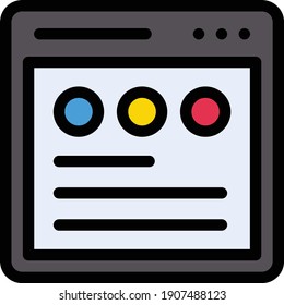 page vector color line icon