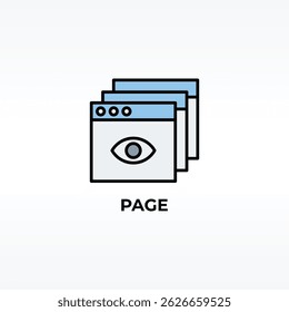 Page Vector, Icon Or Logo Sign Isolated Symbol Illustration