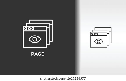 Page Vector, Icon Or Logo Sign Isolated Symbol Illustration