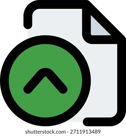 Page up vector icon in modern style, document navigation and page movement concept, reading workflow illustration, Filled Line Icon