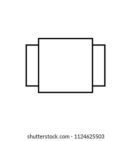 Page vector icon, paper symbol. Simple illustration for web or mobile app, flat design