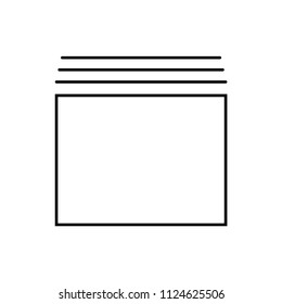 Page vector icon, paper symbol. Simple illustration for web or mobile app, flat design