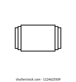 Page vector icon, paper symbol. Simple illustration for web or mobile app, flat design
