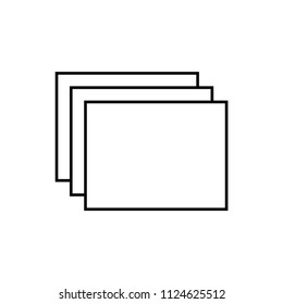 Page vector icon, paper symbol. Simple illustration for web or mobile app, flat design