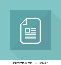 Page vector line icon