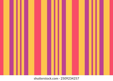 Page vertical pattern background, horizontal fabric lines textile. Male texture seamless stripe vector in amber and pink colors palette.