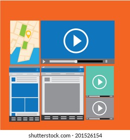 page of video player,social network,map,gprs