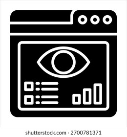 Ilustración vectorial de icono de glifo de vista de página