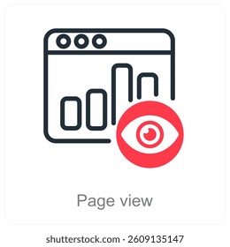 Page View and view icon concept