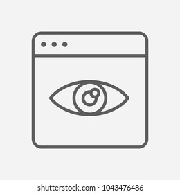 Page view icon line symbol. Isolated vector illustration of  icon sign concept for your web site mobile app logo UI design.