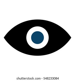 Page View illustration - Flat design icon - blue and black