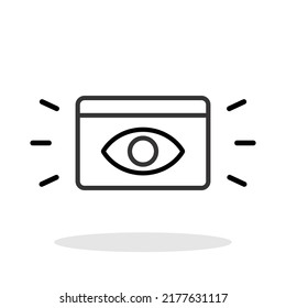Page views icon in trendy flat style. View browser symbol for your web site design, logo, app, UI Vector EPS 10.