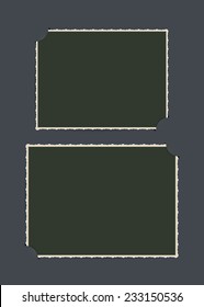 Page of vintage photo album, with photo frames. Vector illustration, eps 10.