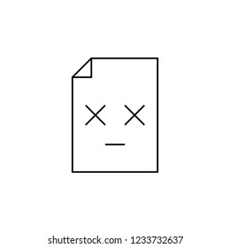 Page warning alert outline icon. linear style sign for mobile concept and web design. Exclamation mark file simple line vector icon. Symbol, logo illustration. Pixel perfect vector graphics