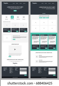 Page Website Template. Modern Web Design With Flat UI Elements.