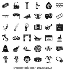 Pageant icons set. Simple set of 36 pageant vector icons for web isolated on white background