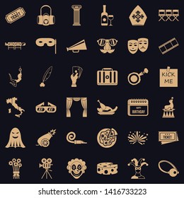 Pageant icons set. Simple set of 36 pageant vector icons for web for any design