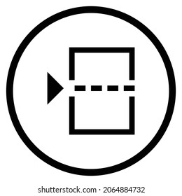 icono de paginación. Estilo plano Forma de círculo aislada en fondo blanco. Ilustración del vector