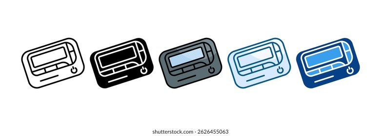 Pager Icon Set Multiple Style Collection
