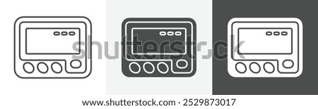 pager icon Symbol in isolated background