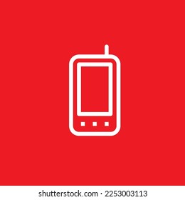 Pager-Zeilensymbol. Grafikressourcenvorlage, Vektorgrafik.
