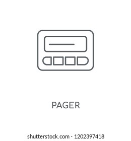 Pager linear icon. Pager concept stroke symbol design. Thin graphic elements vector illustration, outline pattern on a white background, eps 10.