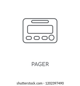 Pager linear icon. Pager concept stroke symbol design. Thin graphic elements vector illustration, outline pattern on a white background, eps 10.