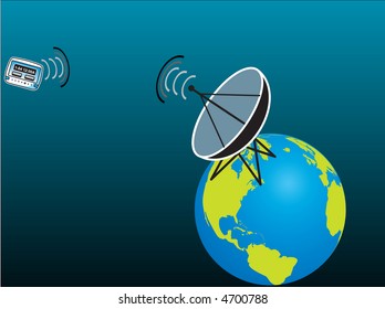 Pager receiving Signal from Satelite