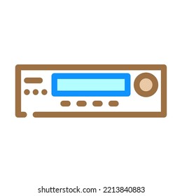 pager retro gadget color icon vector. pager retro gadget sign. isolated symbol illustration