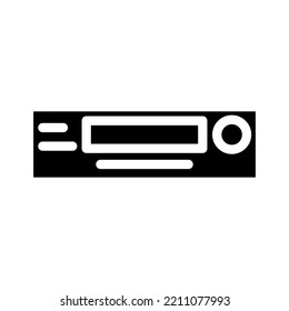 pager retro gadget glyph icon vector. pager retro gadget sign. isolated symbol illustration