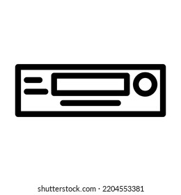 pager retro gadget line icon vector. pager retro gadget sign. isolated contour symbol black illustration