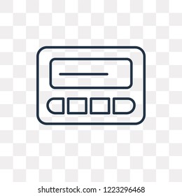 Pager vector outline icon isolated on transparent background, high quality linear Pager transparency concept can be used web and mobile