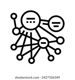 pagerank algorithm line icon vector. pagerank algorithm sign. isolated contour symbol black illustration