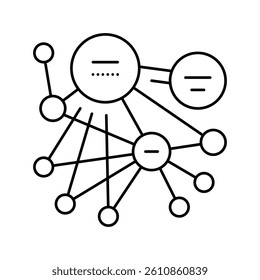 pagerank algorithm line icon vector. pagerank algorithm sign. isolated contour symbol black illustration
