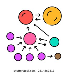 pagerank algorithm line icon vector. pagerank algorithm sign. isolated symbol illustration