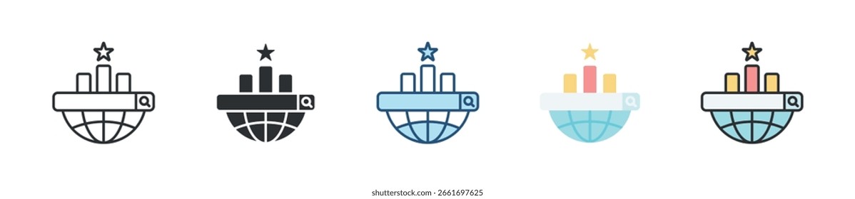 PageRank Icon Set Multiple Style Collection