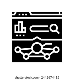 pagerank seo glyph icon vector. pagerank seo sign. isolated symbol illustration