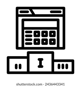 pagerank seo line icon vector. pagerank seo sign. isolated contour symbol black illustration