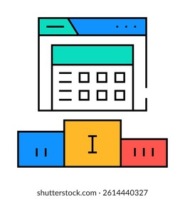 pagerank seo line icon vector. pagerank seo sign. isolated symbol illustration