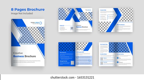 Pages company profile brochure, 8 pages corporate business brochure template