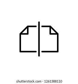 pages, cut icon. Can be used for web, logo, mobile app, UI, UX 