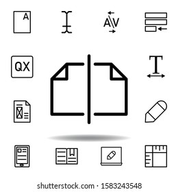 pages, cut icon. Can be used for web, logo, mobile app, UI, UX