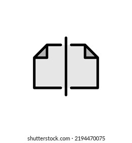 pages, cut icon. Can be used for web, logo, mobile app, UI, UX on white background